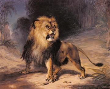 Artworks in 150 Subjects Painting - William John Huggins A Lion